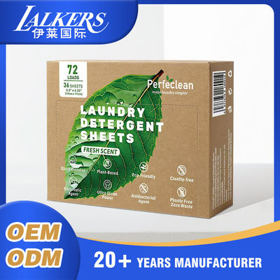 Papier / Feuilles de détergent à lessive pour peau sensible - Nettoyage puissant et parfum personnalisable