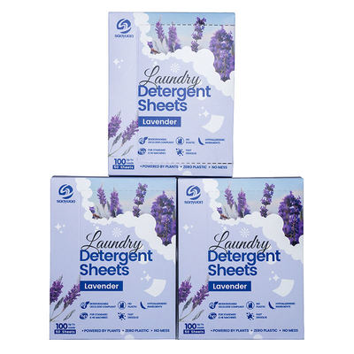 Bon prix Feuilles de détergent à lessive écologiques - Boîte de 24-30 pièces - 11x14cm en ligne