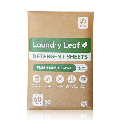 Bon prix Feuilles de détergent à lessive solides biodégradables, biologiques, écologiques, détachant enzymatique en ligne