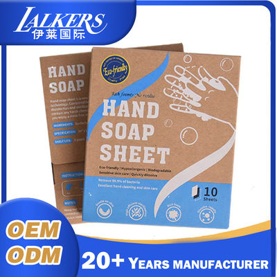 Bon prix Des feuilles de savon pour les mains adaptées aux voyages, biodégradables et exemptes de produits chimiques en ligne