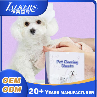 Bon prix Des draps de nettoyage pour animaux de compagnie plus épais Des draps de shampooing pour chiens légers jetables pour le nettoyage intérieur en ligne