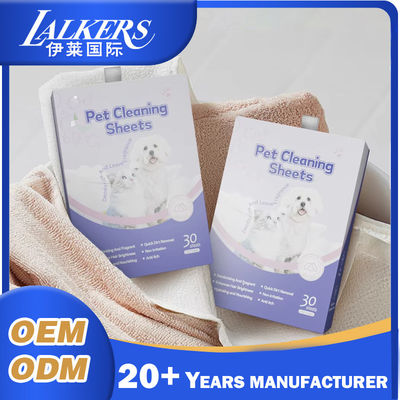 Bon prix Papier de lavage corporel jetable pour animaux de compagnie Parfum pour chiens Doux toucher salle de bains en ligne