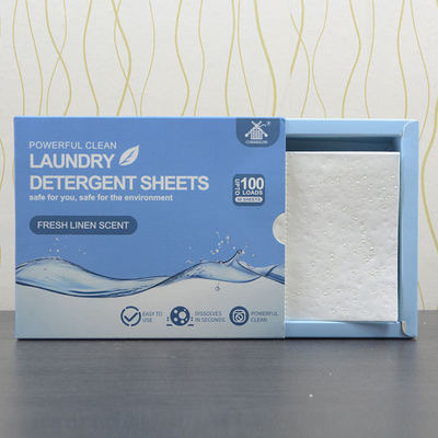 Bon prix Écologique biodégradable jetable en forme solide bandes de lavage de linge Les feuilles de détergent en ligne