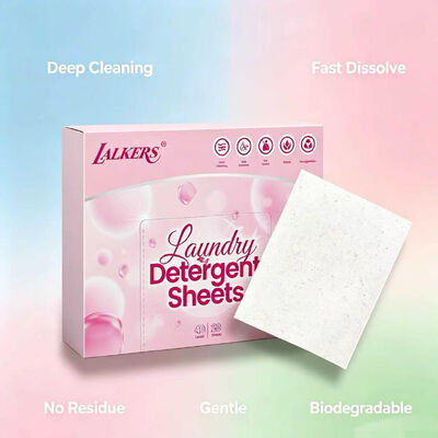 Bon prix Des feuilles de détergent de linge respectueuses de l'environnement avec action de nettoyage profond, efficaces contre l'eau froide et 100% exemptes de plastique en ligne