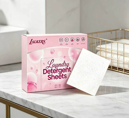 Des feuilles de détergent pour les vêtements écologiques avec un nettoyage puissant et un parfum personnalisable pour les taches dures