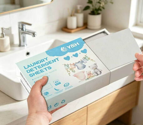 Des feuilles de détergent de linge écologiques avec un parfum personnalisable et un puissant pouvoir de nettoyage