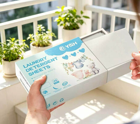 Bon prix Feuilles de lessive écologiques avec élimination profonde des taches et parfum personnalisable en ligne