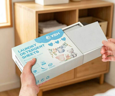 Bon prix Feuilles de lessive écologiques avec un fort pouvoir nettoyant et un parfum personnalisable en ligne