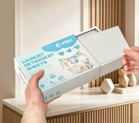 Feuilles de lessive écologiques avec un fort pouvoir nettoyant et un parfum personnalisable