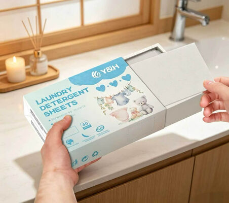 Bon prix Des feuilles de détergent de linge écologiques avec une supériorité de levage des taches pour les vêtements lourdement souillés de 11*14 cm en ligne