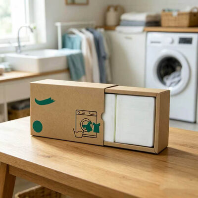 Bon prix Feuilles de lessive écologiques avec un fort pouvoir nettoyant et un parfum personnalisable en ligne