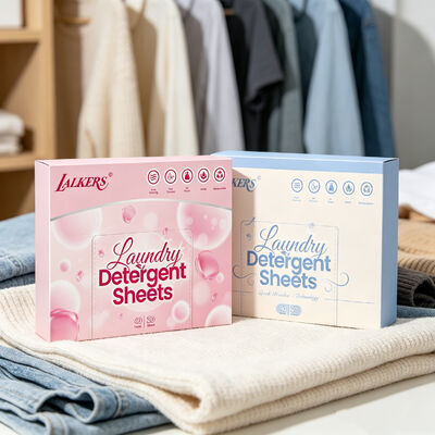 Des feuilles de détergent de linge hypoallergéniques et écologiques avec un parfum personnalisable pour les taches dures