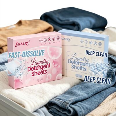 Emballages Zéro Déchet Formule 100% Végétale Lingettes Lessive Pré-dosées Bandes de Lessive Écologiques