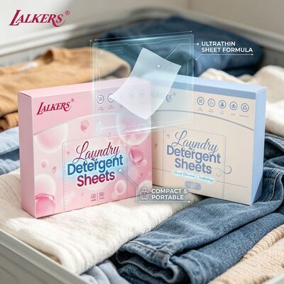 Bon prix Des feuilles de détergent de linge à dissolution rapide à haut rendement avec nano-surfactant concentré pour les machines HE en ligne