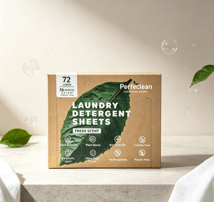 Bon prix Feuilles de détergent à lessive biodégradables à base de plantes avec 55% d'ingrédients actifs pour un lavage durable en ligne