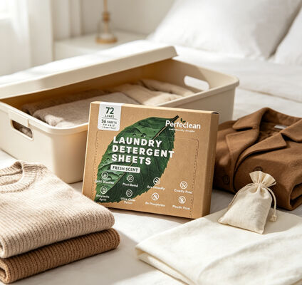 Bon prix Des feuilles de détergent de linge entièrement biodégradables dérivées de plantes et concentrées pour un nettoyage écologique en ligne