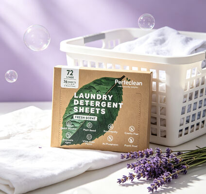 Bon prix Feuilles de détergent à lessive biodégradables 100% végétales - Bandes de lessive écologiques pré-dosées en ligne