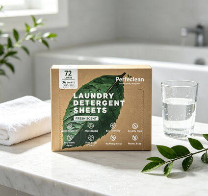 Bon prix Des feuilles de détergent de linge à base de tensioactifs végétaux écologiques avec emballage biodégradable et formule non parfumée en ligne