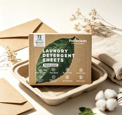 Bon prix Feuilles de détergent à lessive biodégradables à formule végétale - Feuilles de lavage écologiques solubles dans l'eau sans résidus sur les tissus en ligne