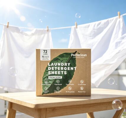 Bon prix Feuilles de lessive biodégradables à base de tensioactifs végétaux pour lave-linge compacts et écologiques en ligne