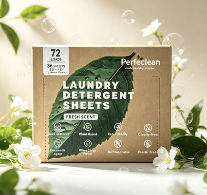 Bon prix Feuilles de détergent à lessive biodégradables à base de plantes et sans cruauté pour une lessive écologique à domicile en ligne