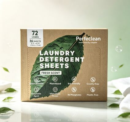Des feuilles de détergent de linge biodégradables à base de plantes sans accumulation chimique