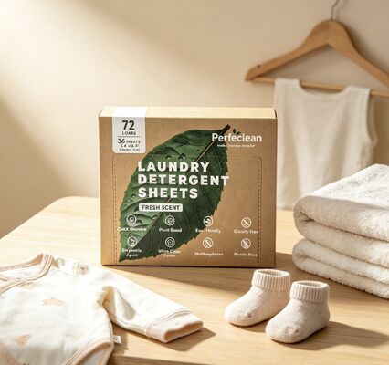 Bon prix Feuilles de détergent à lessive biodégradables à base de plantes, légères et compactes pour un emballage facile online