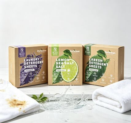 Les feuilles de savon de blanchiment biodégradables à base de plantes avec une formule non corrosive pour un nettoyage doux