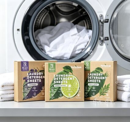 Des feuilles de détergent de linge biodégradables à base de plantes non toxiques pour un lavage écologique