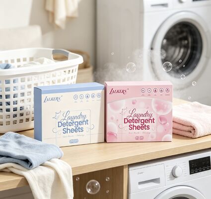 Listes de détergent de linge à base de tensioactifs végétaux portables ultra-minces Économiser de l'espace 12x6 cm par bande