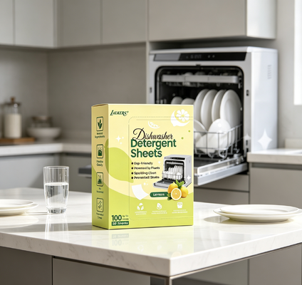 Des produits non toxiques et sans plastique, des formules douces, des draps de lavage de vaisselle, des bandes de détergent pour lave-vaisselle